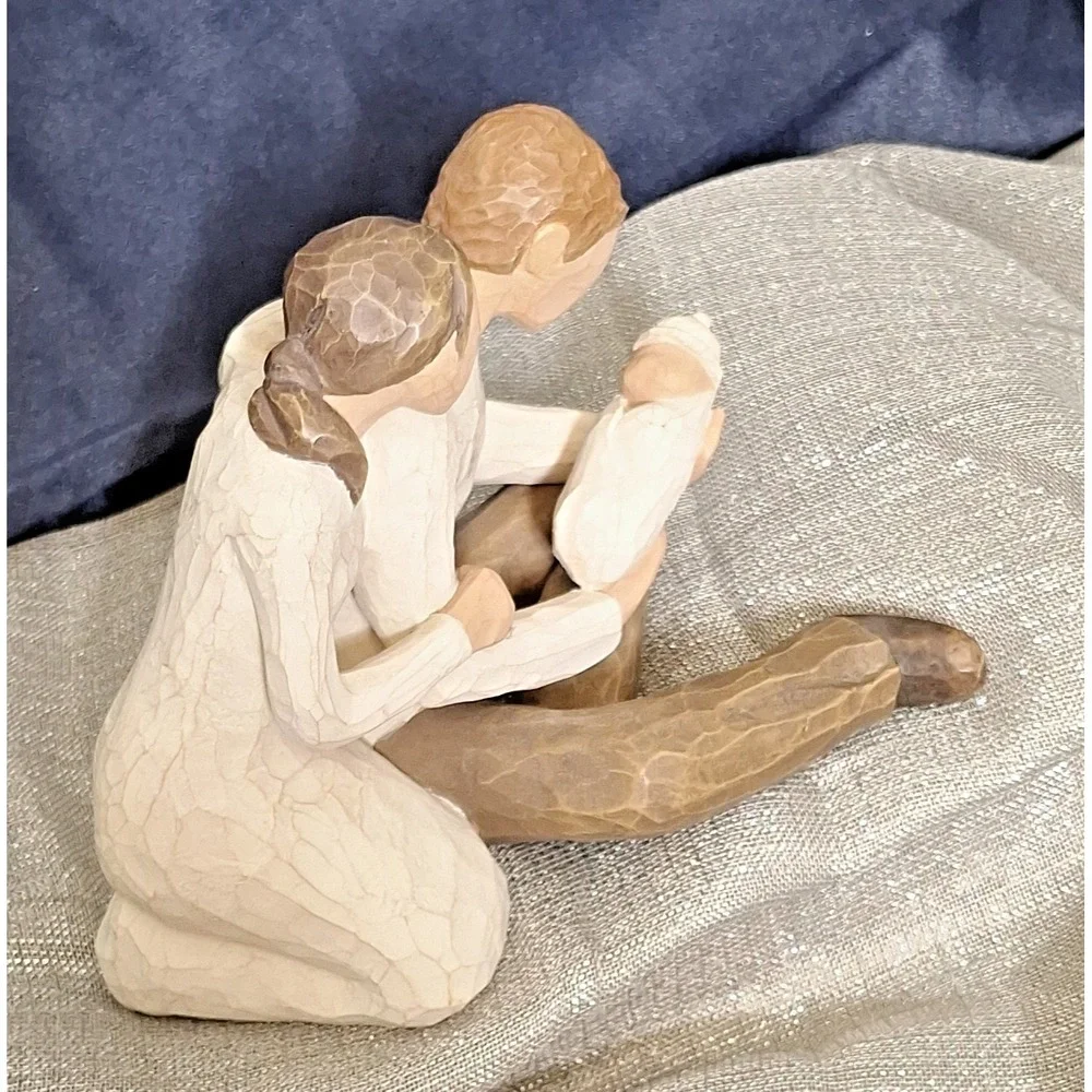 Willow Tree New Life Figurine Father Mother Newborn Baby Folk‎ Art Shower Gift